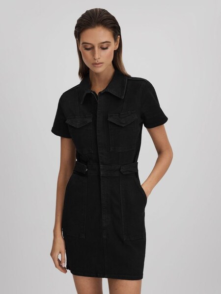 Good American Denim Mini Dress in Black (N11606) | £129