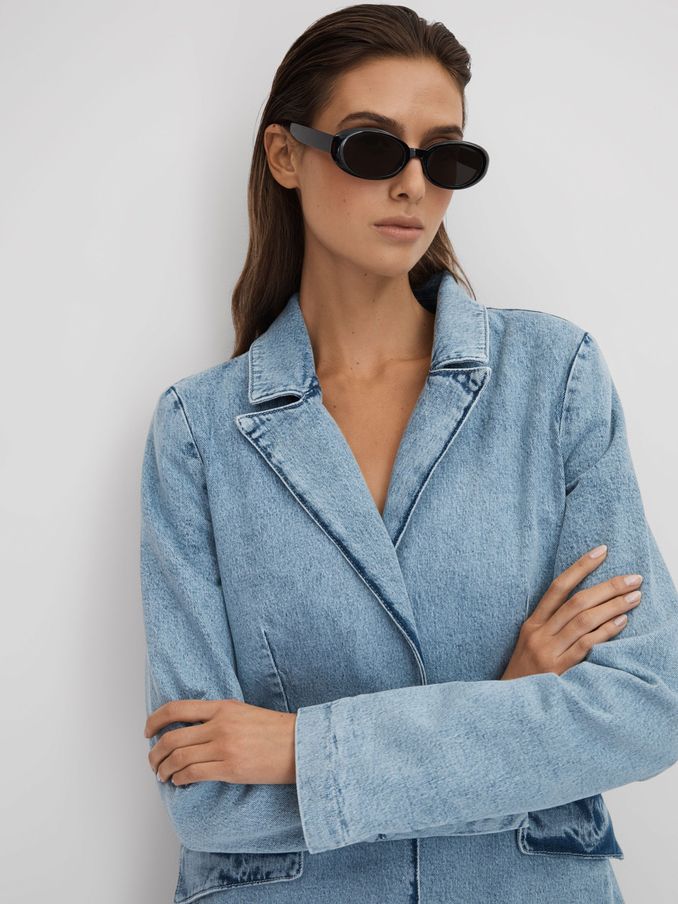 Denim blazer hot sale womens uk