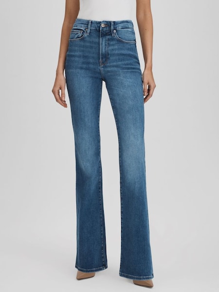 Good American Always Fits Flared Jeans in Indigo (N11628) | £162