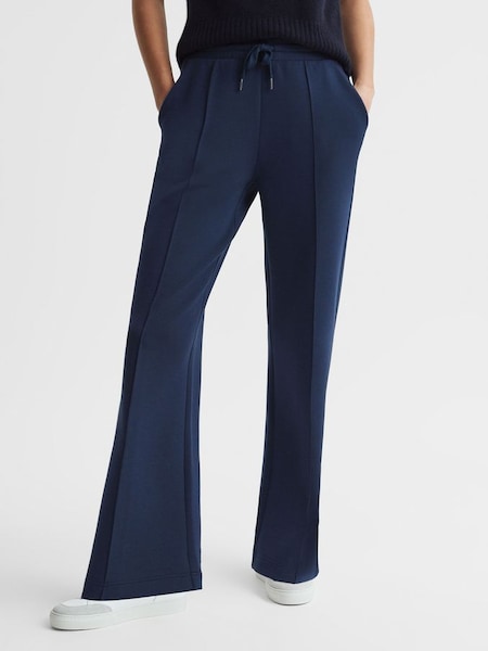 Drawstring Wide Leg Joggers in Navy (N12408) | £118