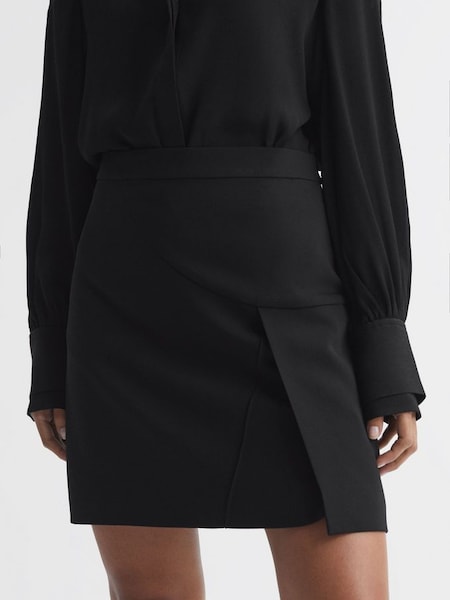 High Rise Mini Skirt in Black (N15702) | £88