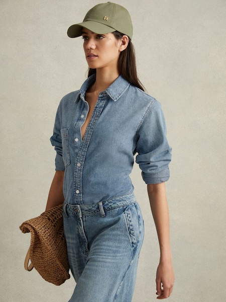 Relaxed Denim Shirt in Mid Blue (N21148) | £138