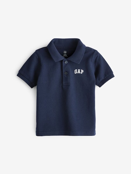 Navy/Blue Logo Pique Baby Polo Shirt (Newborn-5yrs) (N22267) | £10