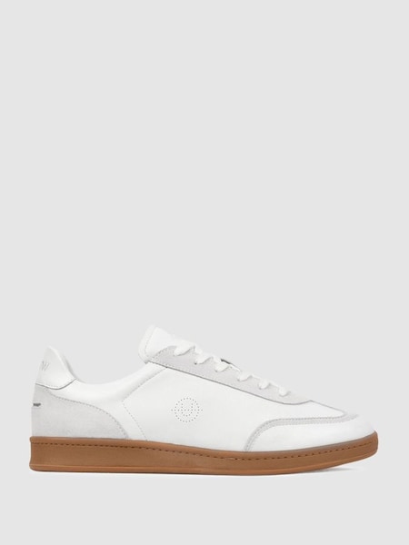 Unseen Footwear Leather Suede Trainers in White (N25293) | £195