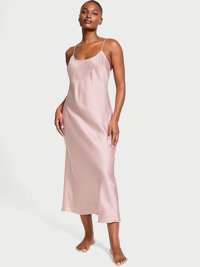 Satin night slip dress discount