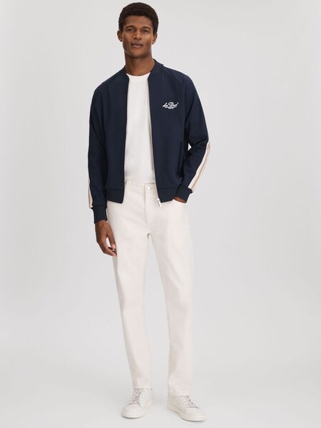 Les Deux Side Stripe Track Jacket in Dark Navy (N26656) | £120