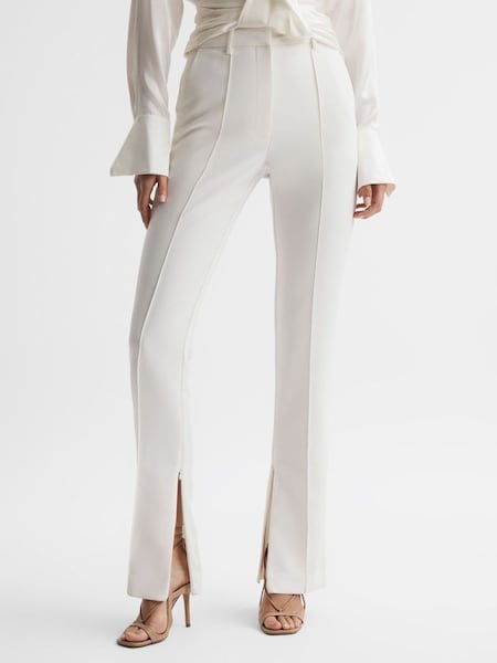 Acler Tailored Split Hem Trousers in Ivory (N32612) | £290