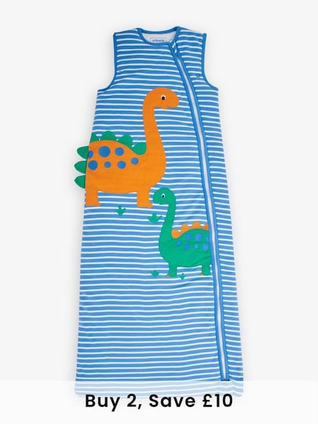 Blue Stripe Dino Appliqué 2.5 Tog Toddler Sleeping Bag (N32745) | £34