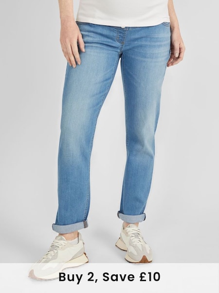 Slim Boyfriend Maternity Jeans in Light Wash (N34455) | £42