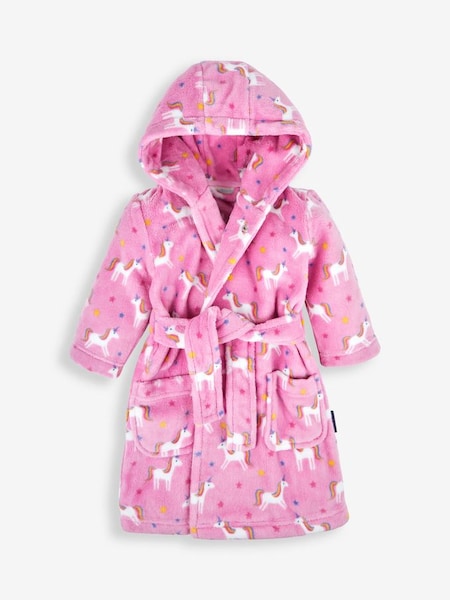 Pink Girls' Unicorn Print Dressing Gown (N38013) | £24