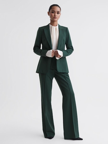 Petite Tailored Fit Single Breasted Suit Blazer in Bottle Green (N39440) | £148