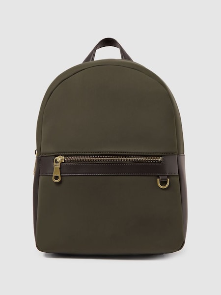Neoprene Zipped Backpack in Khaki (N41290) | £138