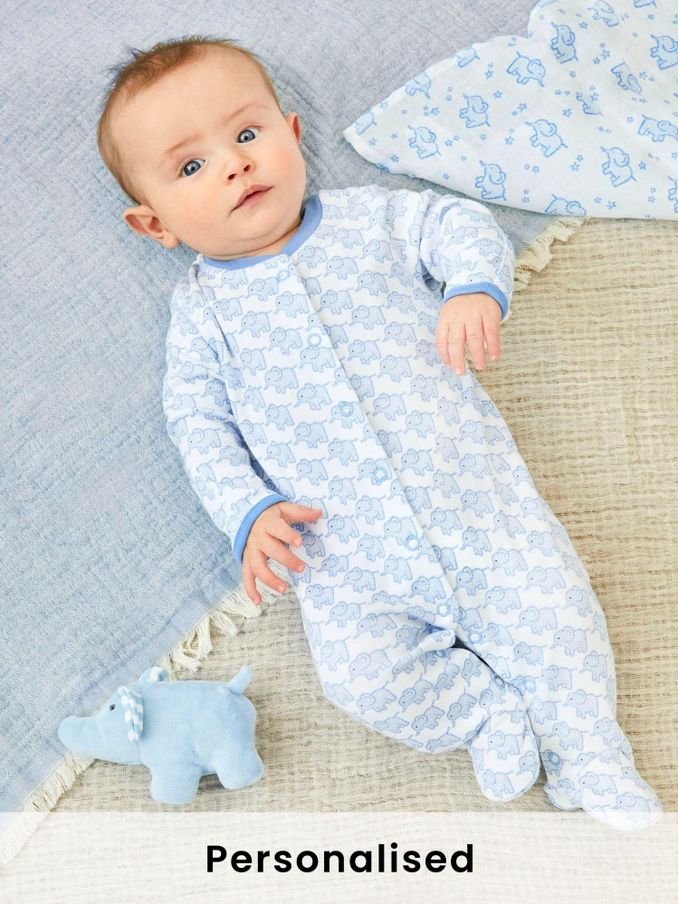 Personalised baby top sleepsuits uk