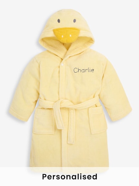 Yellow Personalised Duck Dressing Gown (N42164) | £33.50