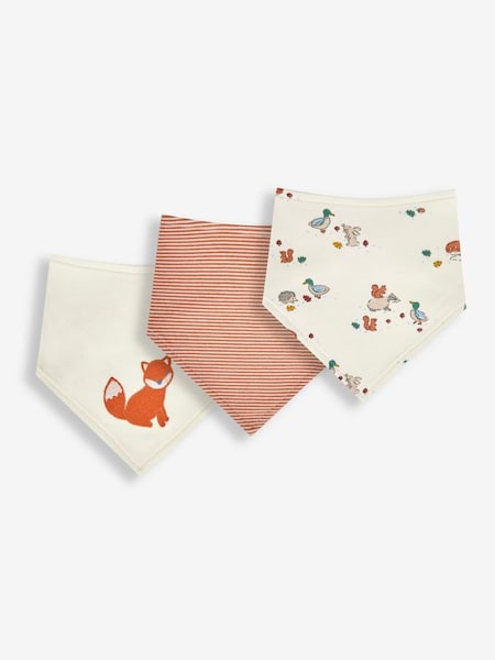 Woodland/Fox 3-Pack Cotton Baby Dribble Bibs (N43941) | £12