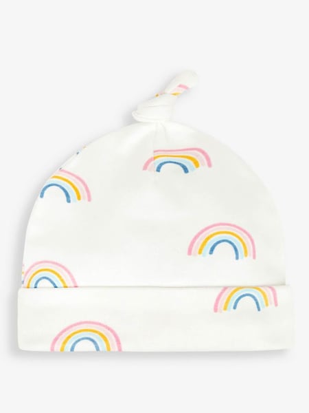 Cream Rainbow Koala Print Baby Hat (N43986) | £5