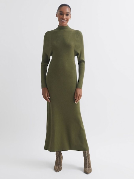 Florere Knitted Maxi Dress in Green (N44204) | £80