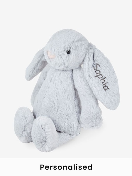 Silver Personalised Jellycat Bashful Bunny (N44921) | £22