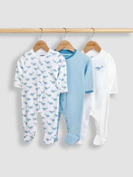 White Whale 3-Pack Sleepsuits (N49469) | £29.50