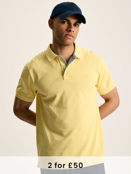 Woody Yellow Regular Fit Cotton Polo Shirt (N50805) | £29.95
