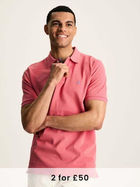 Woody Soft Pink Cotton Polo Shirt (N50806) | £29.95