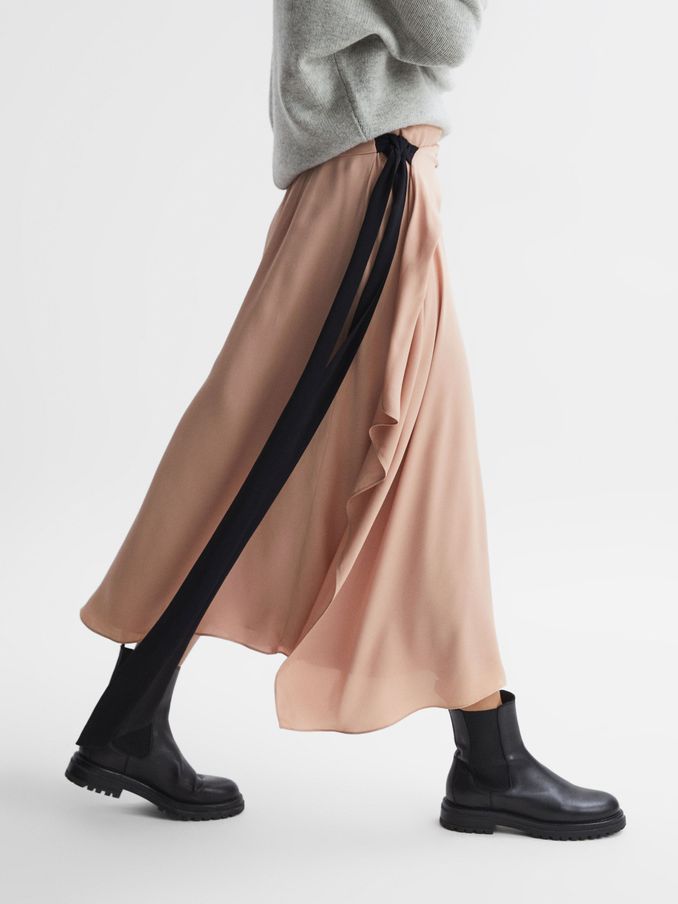 Reiss leather hotsell skirt sale