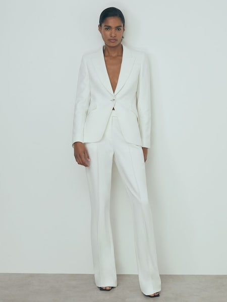 Atelier Slim Flared Suit Trousers in Ivory (N53948) | £325