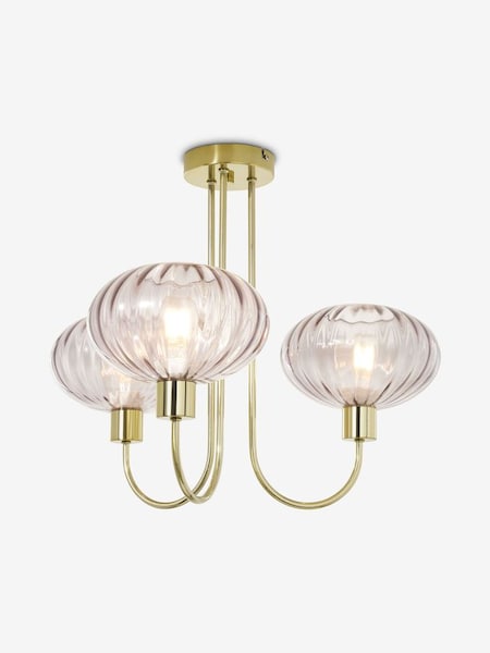 Tilbury Flush Ceiling Light in Brass (N55310) | £139