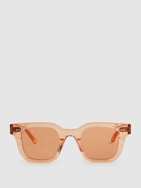 Chimi Square Frame Acetate Sunglasses in Peach (N57010) | £120