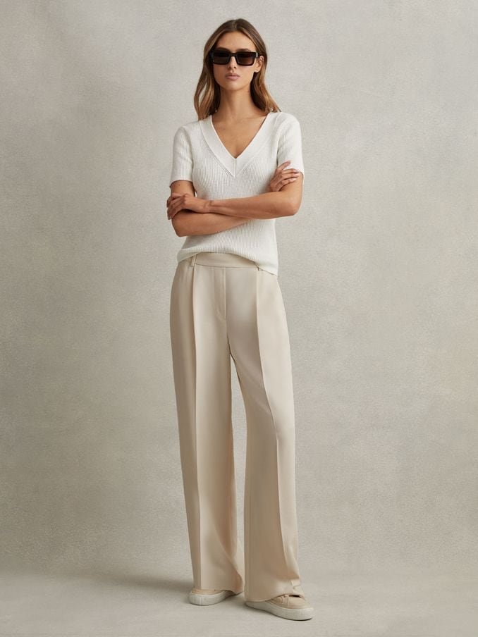 Ladies 2025 cream trousers