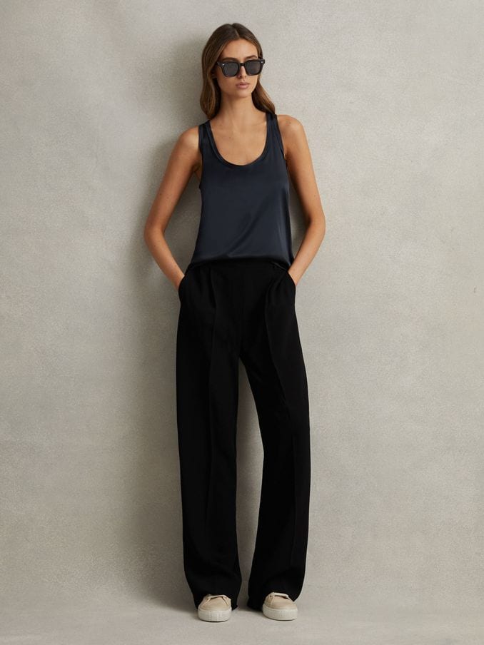 Womens black outlet trousers uk