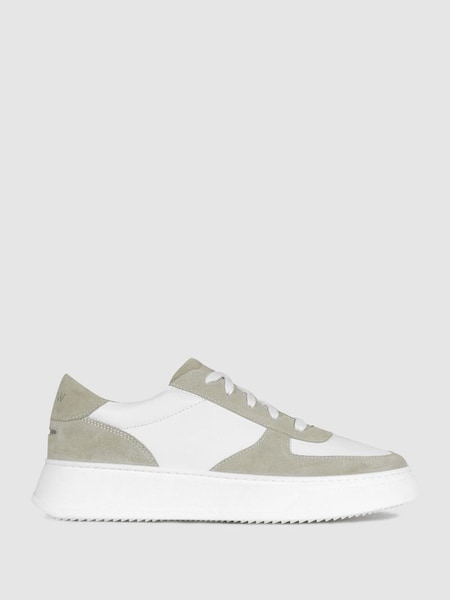Unseen Footwear Leather Marais Trainers in Off White (N69234) | £235