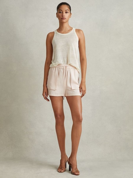Drawstring Shorts with TENCEL™ Fibers in Pink (N71515) | £98