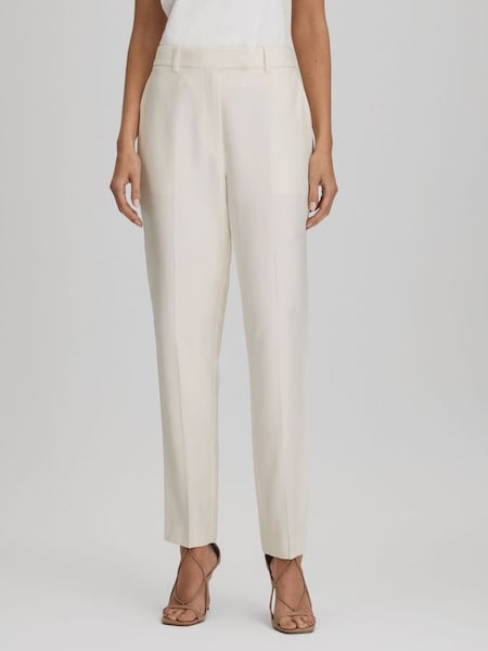 Slim Fit Suit Trousers in Cream (N71542) | £150