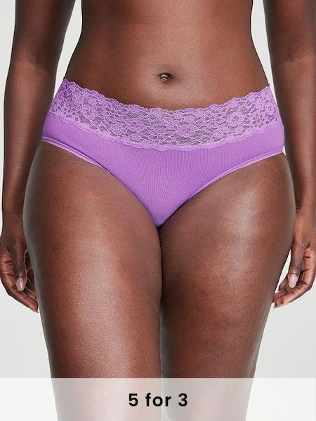 Purple Paradise Lace Waist Hipster Knickers (N73043) | £9