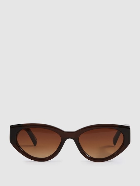 Chimi Acetate Cat Eye Sunglasses in Brown (N74015) | £120