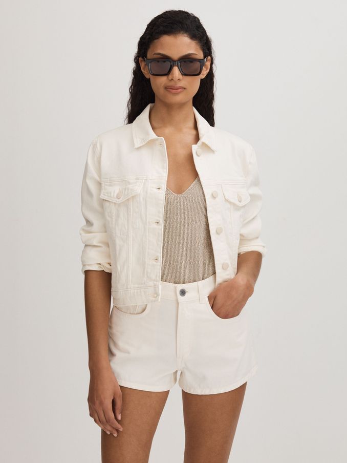 Womens White Coats Jackets White Gilets Denim Jackets REISS UK