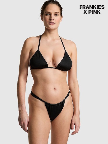 Black Shine Frankies Bikinis Cape May Triangle Bikini Top (N74521) | £30