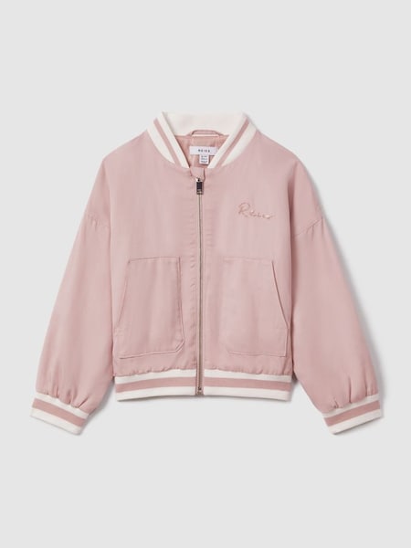 Teen Colourblock Varsity Bomber Jacket in Pink (N74857) | £75