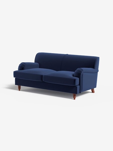Orson 2 Seater Sofa in Matt Velvet Navy Blue (N76196) | £999