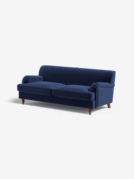Orson 3 Seater Sofa in Matt Velvet Navy Blue (N76198) | £1,099