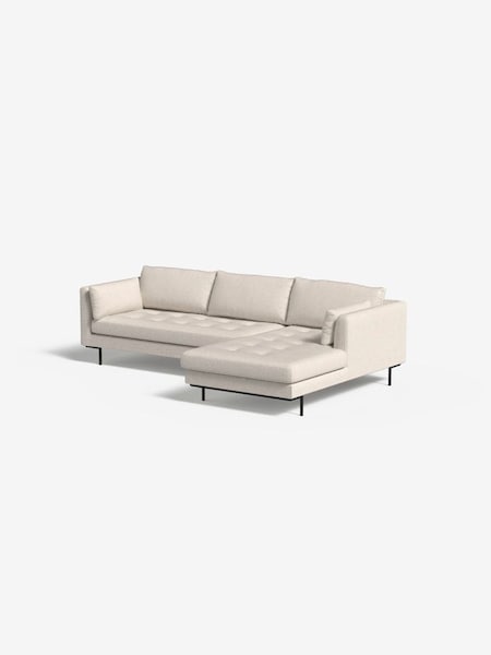 Harlow Right Hand Facing Corner Sofa in Pax Boucle Off White (N76295) | £1,750