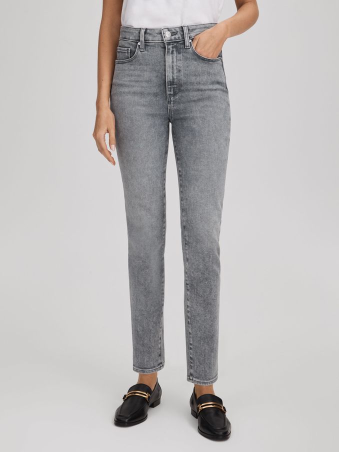 Grey colour jeans girl clearance