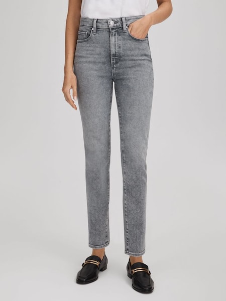 Paige Slim Fit Washed Jeans in Grey Rain (N76818) | £265