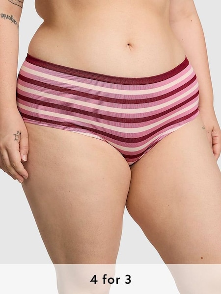 Pink Stripe Seamless Hipster Knickers (N95076) | £9