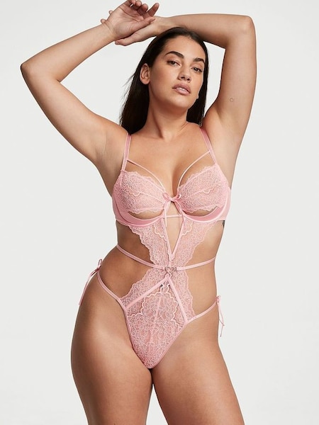 Pretty Blossom Pink Wicked Heart Bodsyuit (N95891) | £75