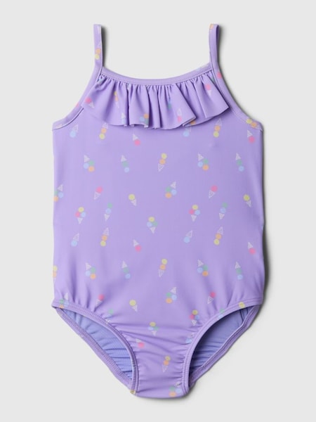 Purple Ruffle Detail Baby Swimsuit (6mths-5yrs) (N96433) | £25