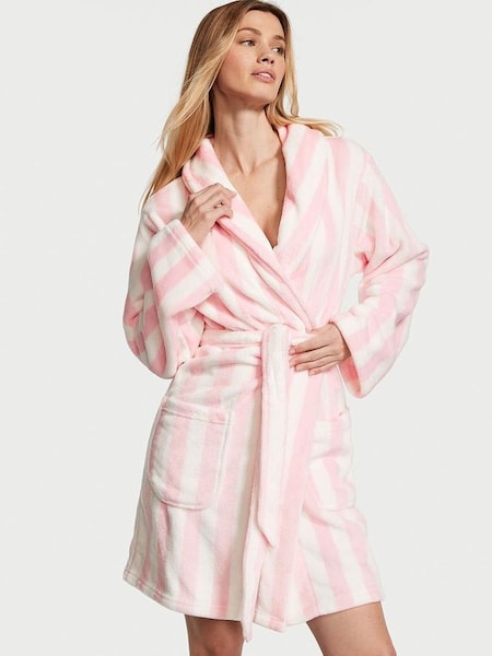 Pink Iconic Stripe Cosy Short Dressing Gown (N96829) | £49