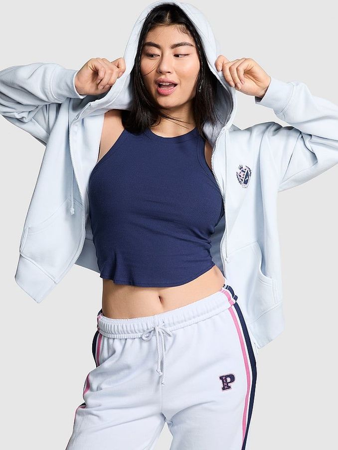 Blue victoria secret hoodie hotsell