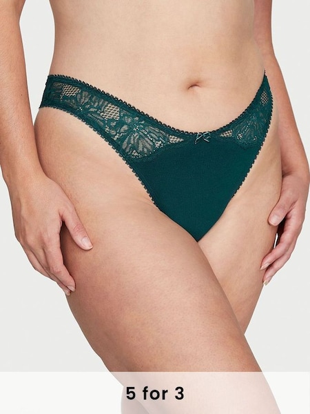 Black Ivy Green Smooth Thong Knickers (P29871) | £9